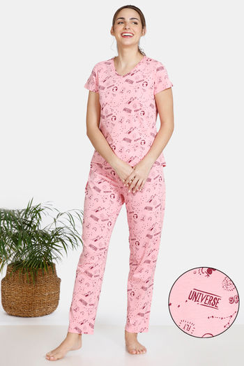 Pink 2024 cotton pyjamas